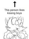 This person likes kissing boys Blank Meme Template