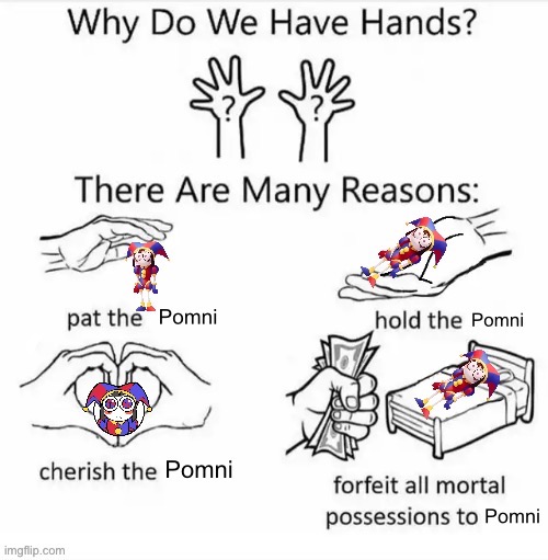Handle with care | image tagged in why do we have hands all blank,pomni,tadc | made w/ Imgflip meme maker
