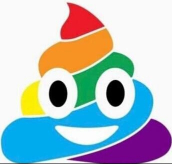 Rainbow Turd Blank Meme Template