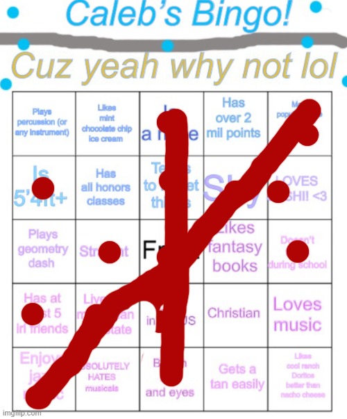 Caleb’s bingo | image tagged in caleb s bingo | made w/ Imgflip meme maker