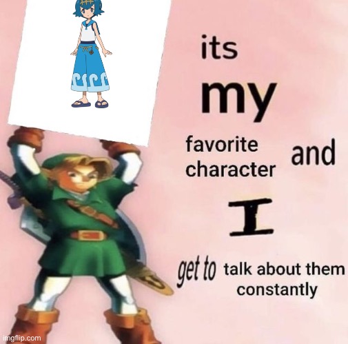 it is MY favorite character and I get get talk them constantly | image tagged in it is my favorite character and i get get talk them constantly,pokemon | made w/ Imgflip meme maker