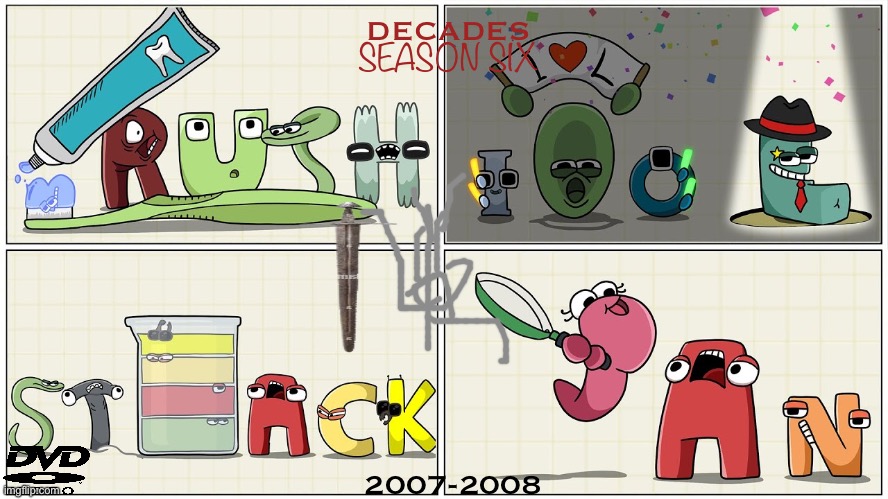 Decades: Season 6 2009 DVD | DECADES; SEASON SIX; 2007-2008 | image tagged in dvd | made w/ Imgflip meme maker