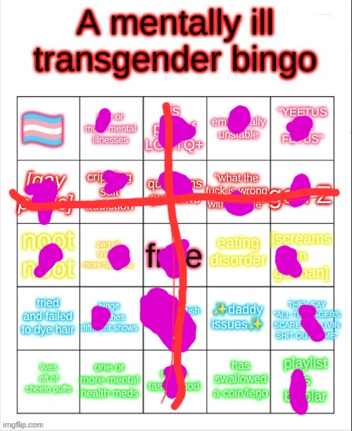 Slay | image tagged in a mentally ill transgender bingo | made w/ Imgflip meme maker