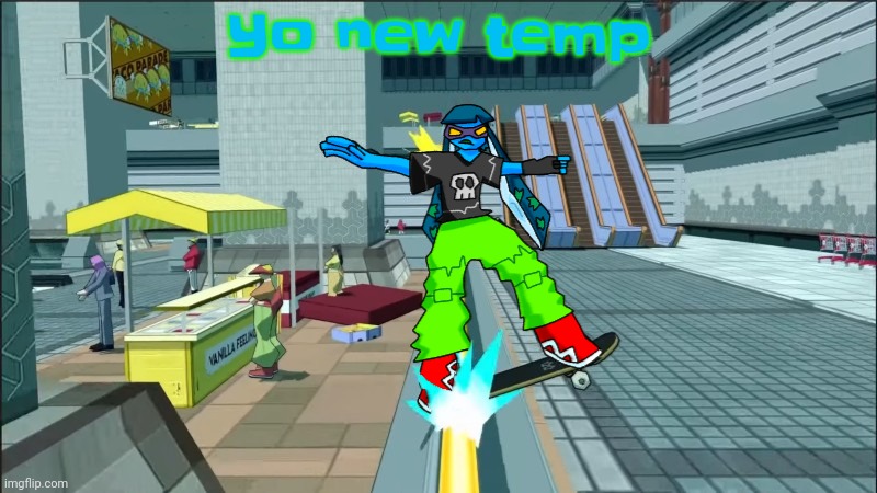 Bomb rush cyberfunk!!?? | Yo new temp | image tagged in bomb rush cyberfunk | made w/ Imgflip meme maker