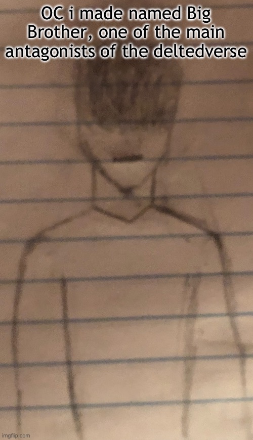 OC i made named Big Brother, one of the main antagonists of the deltedverse | made w/ Imgflip meme maker