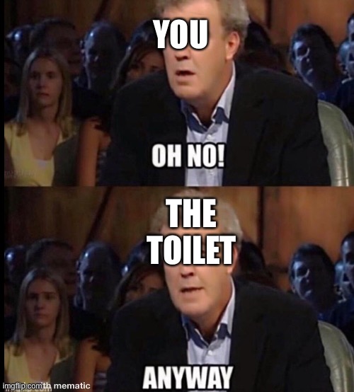 Oh no anyway | YOU THE TOILET | image tagged in oh no anyway | made w/ Imgflip meme maker