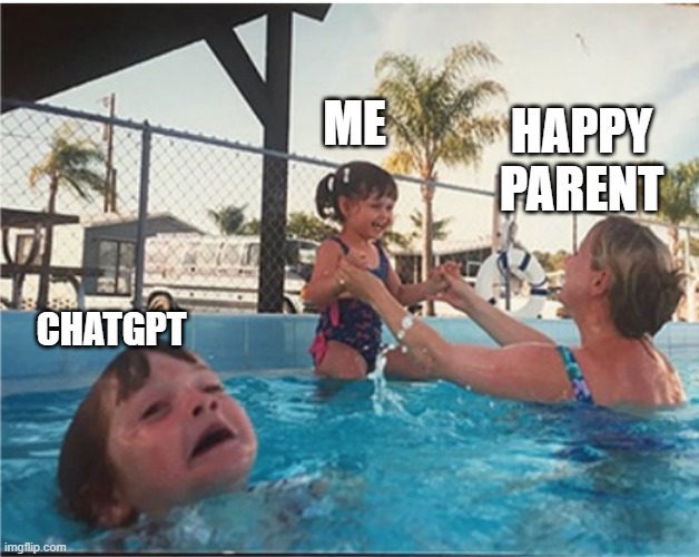 Drowning Boy | ME HAPPY
PARENT CHATGPT | image tagged in drowning boy | made w/ Imgflip meme maker