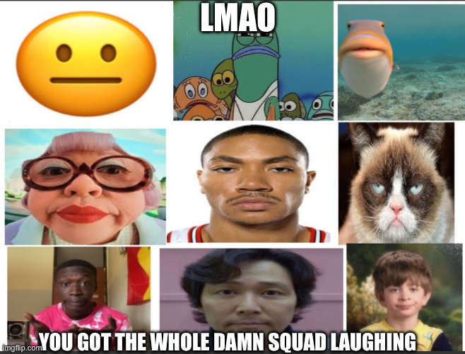unfunny | LMAO YOU GOT THE WHOLE DAMN SQUAD LAUGHING | image tagged in unfunny | made w/ Imgflip meme maker