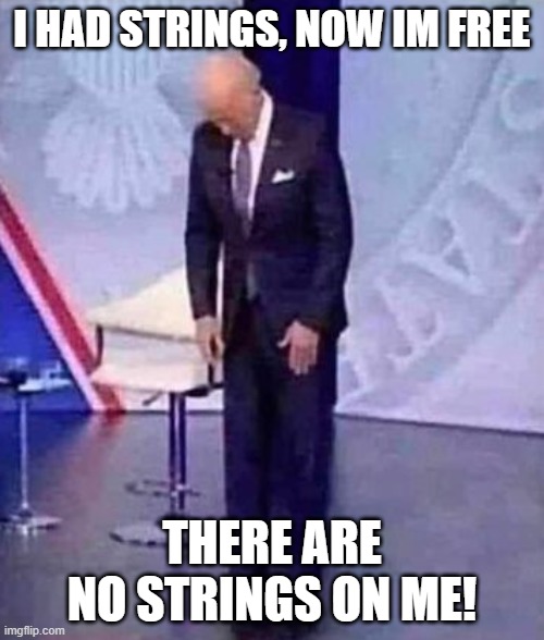 Bidentron | I HAD STRINGS, NOW IM FREE; THERE ARE
NO STRINGS ON ME! | image tagged in ultron,joe biden,biden,puppet,marvel,mcu | made w/ Imgflip meme maker