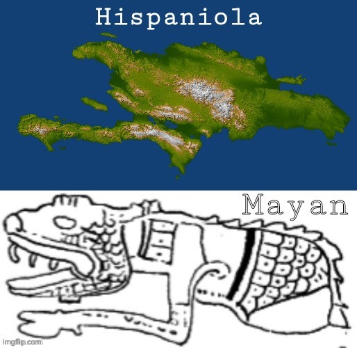 Mayan avatar of Hispaniola | image tagged in haiti,avatar | made w/ Imgflip meme maker