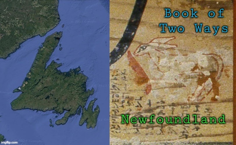 Egyptian avatar of Newfoundland | image tagged in canada,egypt | made w/ Imgflip meme maker