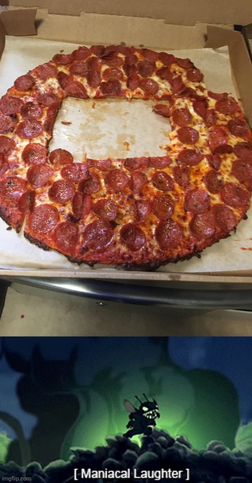 Pizza | image tagged in evil stitch,pizzas,pizza,slice,memes,slicing | made w/ Imgflip meme maker
