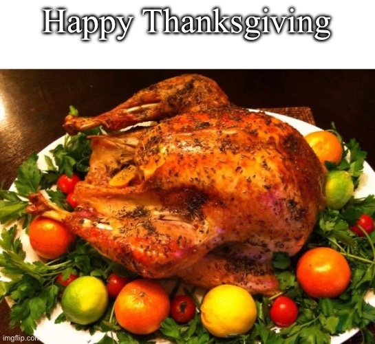 Happy Thanksgiving | Happy Thanksgiving | image tagged in roasted turkey | made w/ Imgflip meme maker