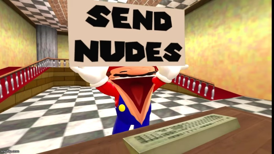 Mario send nudes | image tagged in mario send nudes | made w/ Imgflip meme maker