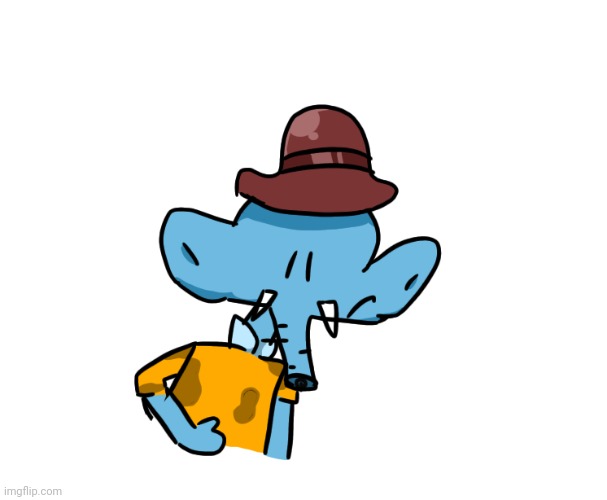 I asked my mom if i should make a character out of a monke or elephant and she said elephant soooo here it is | made w/ Imgflip meme maker