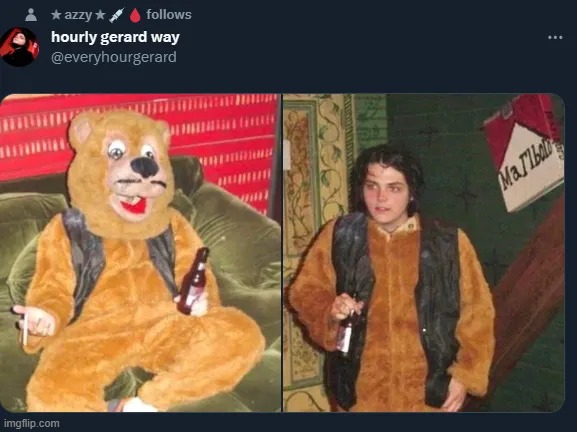gerard way (the lead singer of my chemical romance) is a furry confirmed | made w/ Imgflip meme maker