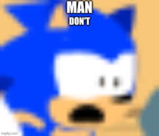 Man don’t | image tagged in sonic the hedgehog | made w/ Imgflip meme maker
