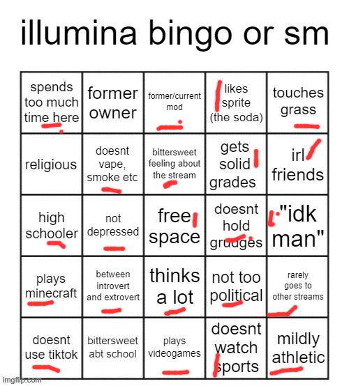 We’re practically the same person | image tagged in illumina bingo v2 | made w/ Imgflip meme maker