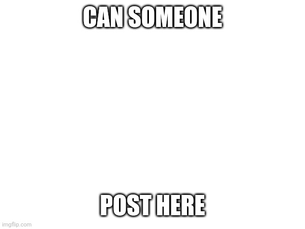 a | CAN SOMEONE; POST HERE | image tagged in a | made w/ Imgflip meme maker