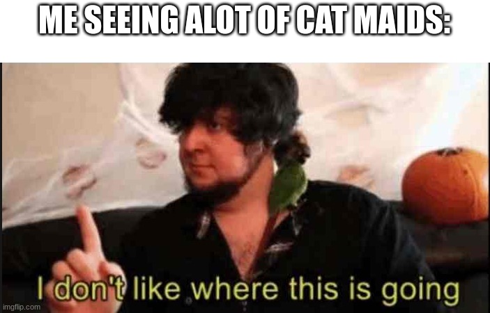 uh.. | ME SEEING ALOT OF CAT MAIDS: | image tagged in jontron i don't like where this is going,oh god | made w/ Imgflip meme maker