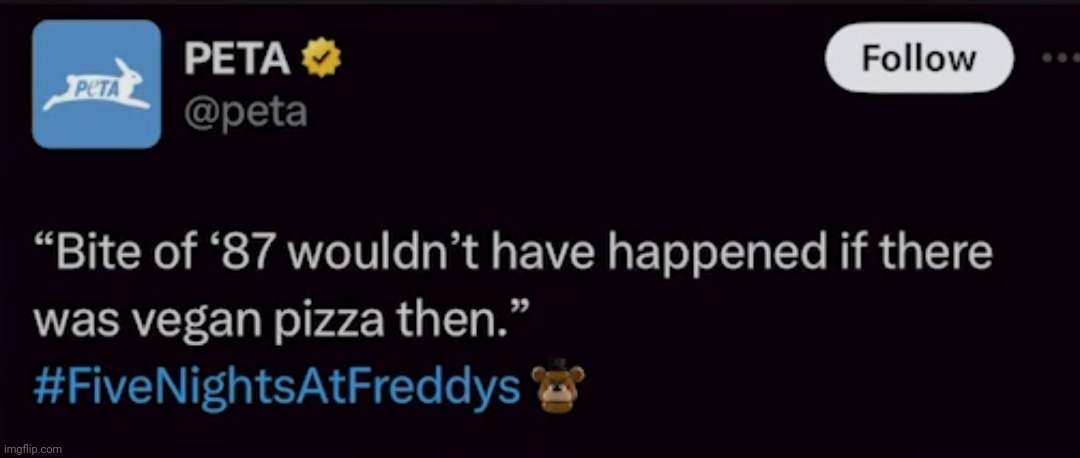 someone debunk this | image tagged in fnaf,peta | made w/ Imgflip meme maker