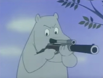 High Quality Moomin with a gun Blank Meme Template