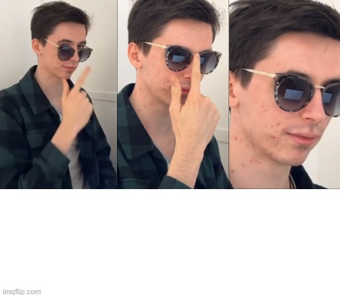 High Quality Cool guy realise Blank Meme Template