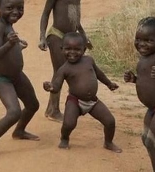 High Quality Happy African Boy Dancing Blank Meme Template