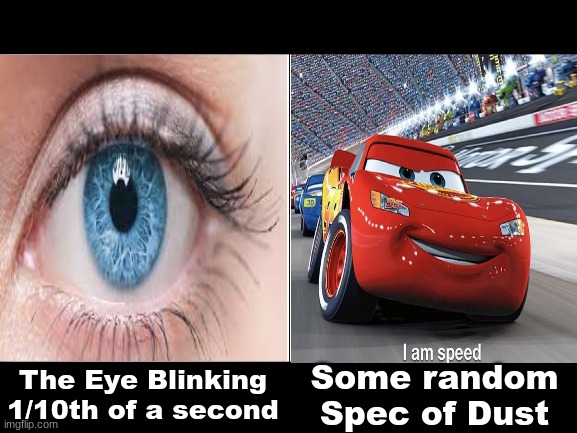 *Rubs Eyes Vigorously* | The Eye Blinking 1/10th of a second; Some random Spec of Dust | image tagged in fun,eyes | made w/ Imgflip meme maker
