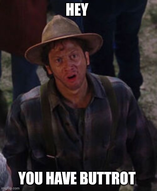 You Have Buttrot | HEY; YOU HAVE BUTTROT | image tagged in rob schneider waterboy,funny memes | made w/ Imgflip meme maker