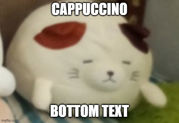 Cappuccino | CAPPUCCINO BOTTOM TEXT | image tagged in cappuccino | made w/ Imgflip meme maker