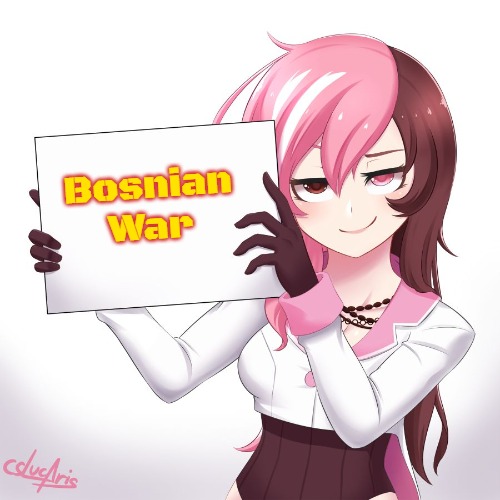 Neo holding sign | Bosnian War | image tagged in neo holding sign,slavic,bosnian war | made w/ Imgflip meme maker