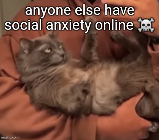 the feeling of being practically anonymous don't stop shi | anyone else have social anxiety online ☠️ | image tagged in harveyyyy | made w/ Imgflip meme maker