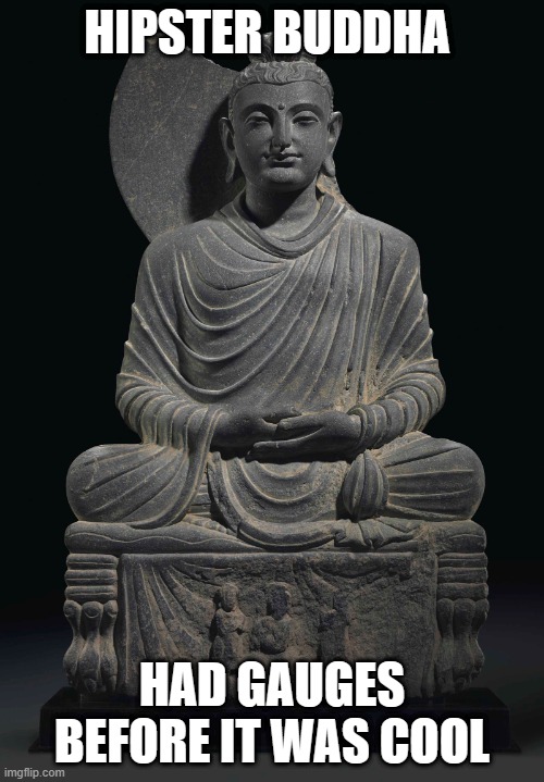 HIPSTER BUDDHA; HAD GAUGES BEFORE IT WAS COOL | made w/ Imgflip meme maker