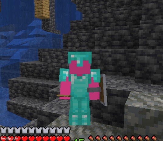 just got diamond armor | made w/ Imgflip meme maker