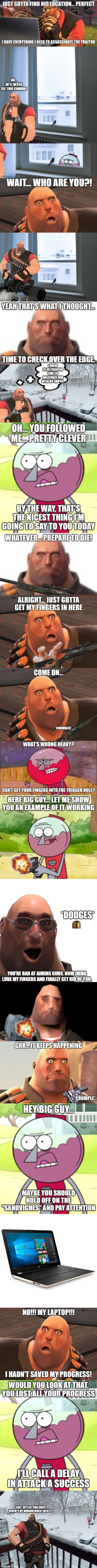 for a big guy like heavy, lube does basically nothing, he is still too much muscle | made w/ Imgflip meme maker