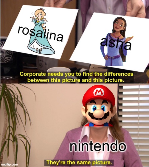video game facts | rosalina; asha; nintendo | image tagged in memes,they're the same picture,nintendo,inuyasha,disney,same | made w/ Imgflip meme maker