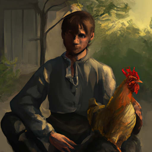 man with his rooster Blank Meme Template