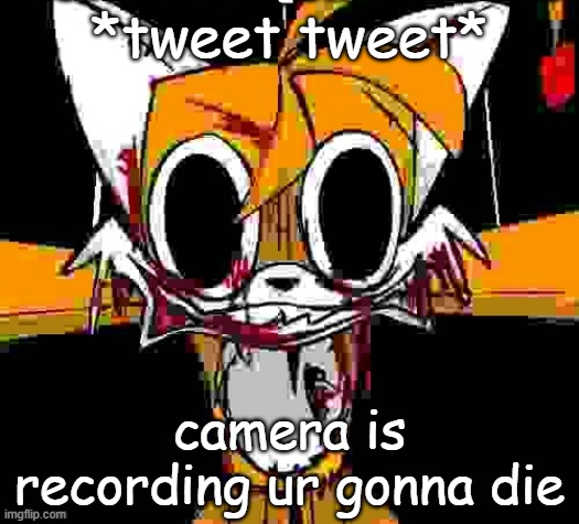 normal ring camera | *tweet tweet*; camera is recording ur gonna die | image tagged in tails meme | made w/ Imgflip meme maker