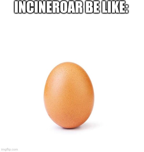 EgG | INCINEROAR BE LIKE: | image tagged in egg | made w/ Imgflip meme maker