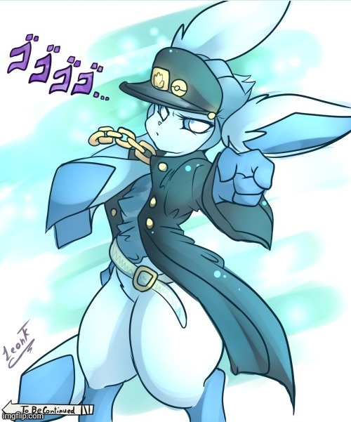 Jojo Glaceon | image tagged in jojo glaceon | made w/ Imgflip meme maker