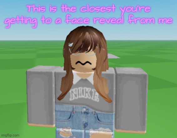 I'm uglier than this obv but Roblox has unrealistic beauty standards LMAO | This is the closest you're getting to a face reveal from me | made w/ Imgflip meme maker