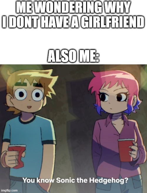 This is true for some reason | ME WONDERING WHY I DONT HAVE A GIRLFRIEND; ALSO ME: | image tagged in i dont know what to put here | made w/ Imgflip meme maker