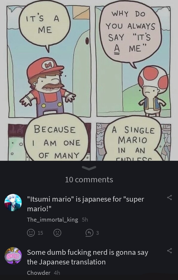 Its a me mario Blank Meme Template