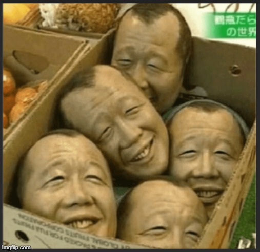 Heads | image tagged in cursed image | made w/ Imgflip meme maker