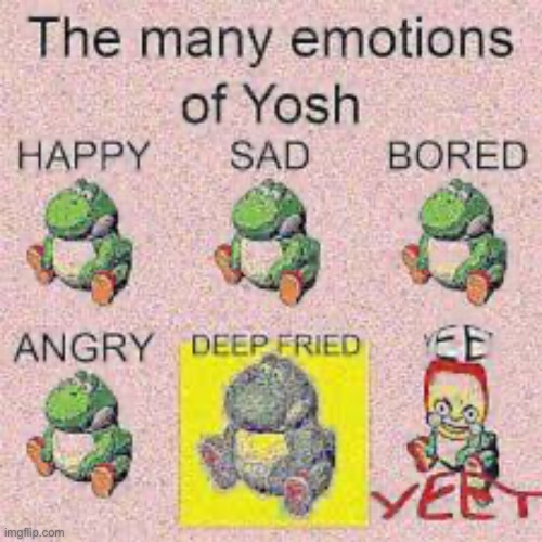 Many emotions of yoshi | image tagged in yoshi | made w/ Imgflip meme maker