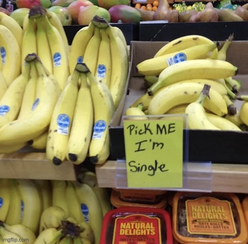 Lone bananas | image tagged in bananas,pick me,i am single | made w/ Imgflip meme maker