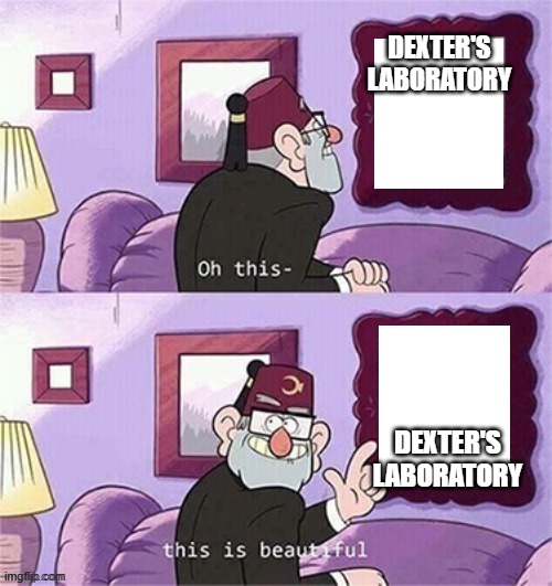 Dexter's Laboratory still holds up 27 years later | DEXTER'S LABORATORY; DEXTER'S LABORATORY | image tagged in oh this this beautiful blank template,dexters lab,cartoon network,nostalgia,childhood,right in the childhood | made w/ Imgflip meme maker