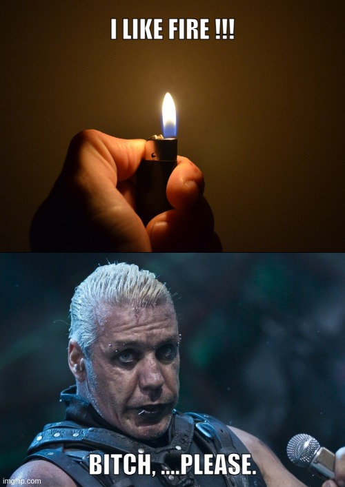 We're not the same... | I LIKE FIRE !!! BITCH, ....PLEASE. | image tagged in funny,meme,rammstein,fire,we are not the same,it is what it is | made w/ Imgflip meme maker