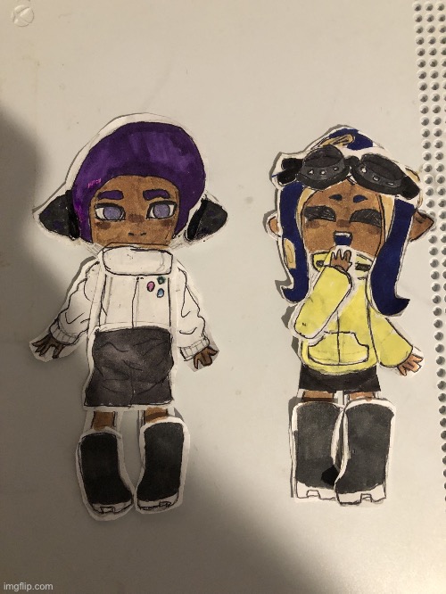 Oh yea and here’s her OC and mine side by side. They’re twins btw! | image tagged in bunii and agent s | made w/ Imgflip meme maker